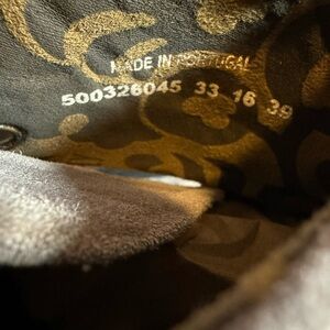Fly London Suede Wedge Ankle Boots Taupe Lace Back EU 39‎